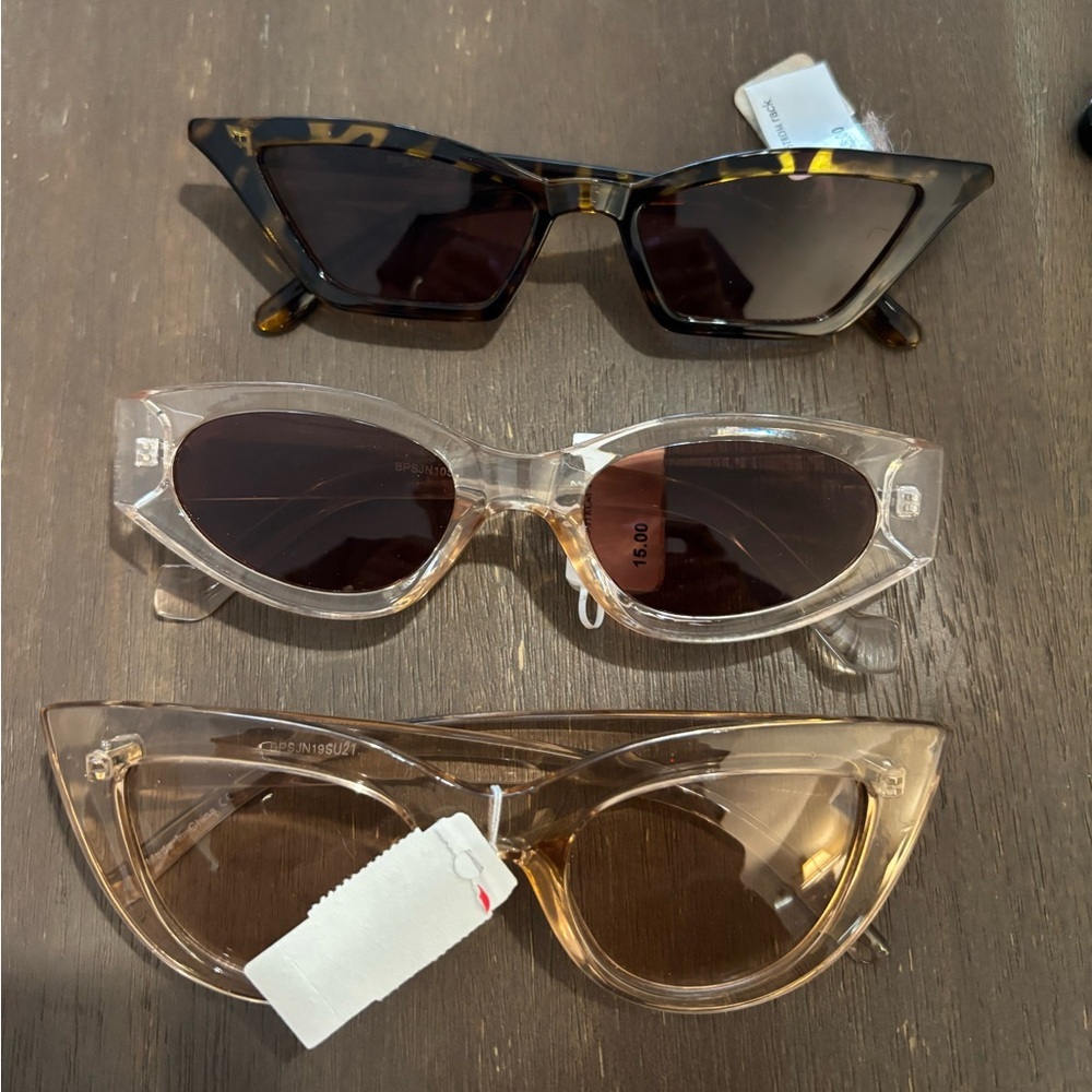 3 Pairs Of New Nordstrom Sunglasses / Fashion Glasses